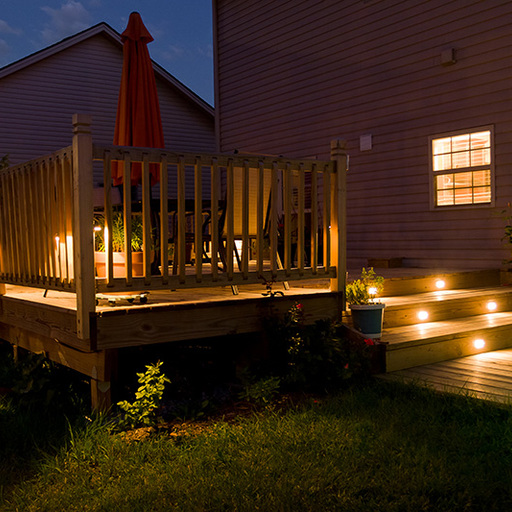 Outdoor patio lighting installation in Knoxville Tennessee