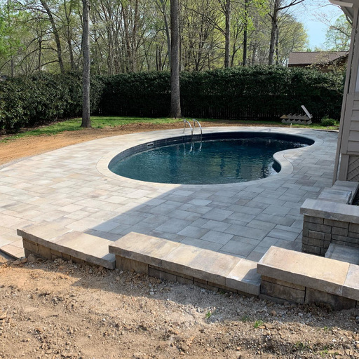 Stone Patio Pool Deck Knoxville